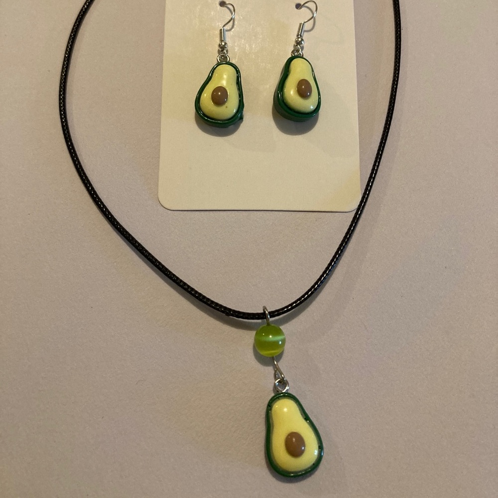 Handmade Avocado Jewelry Set